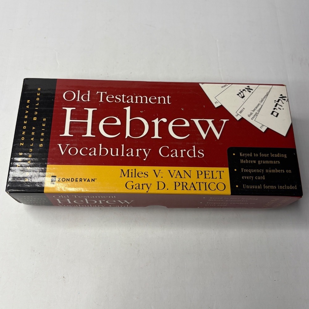 Zondervan Old Testament Hebrew Vocabulary Cards Van Pelt Pratico 9780310259862